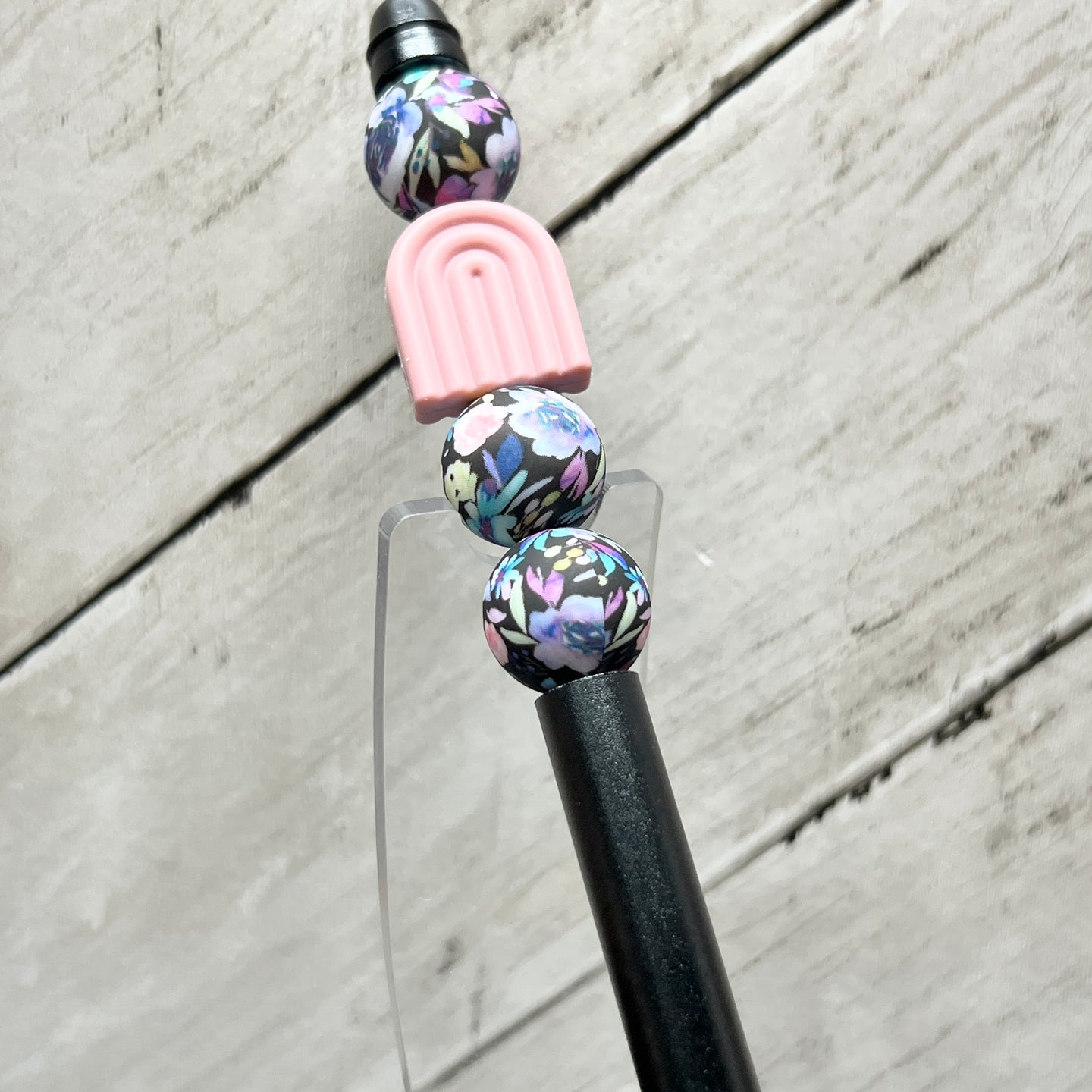 Midnight Blossom w/Pink Rainbow Metal Pen